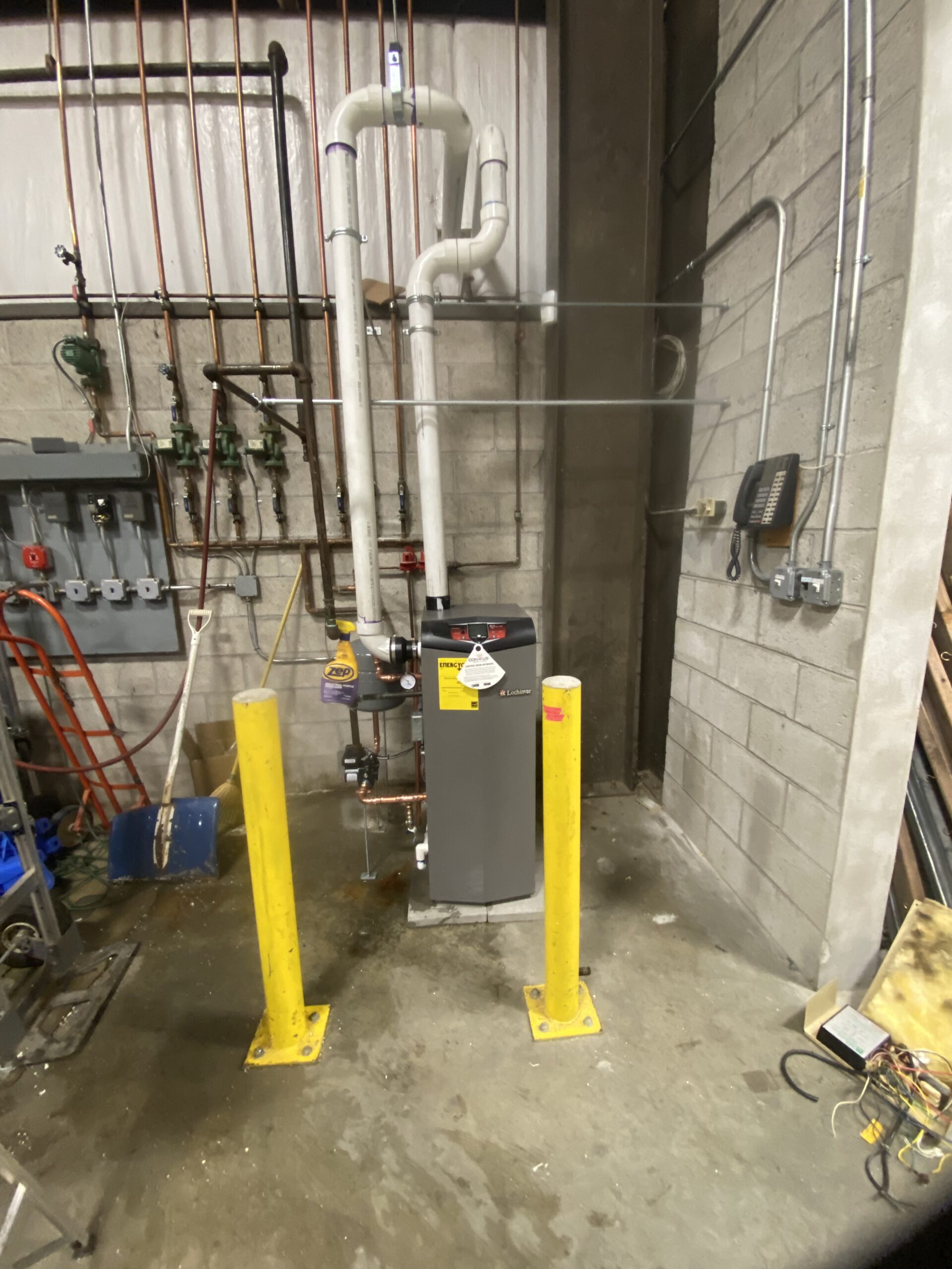 Newly installed boiler